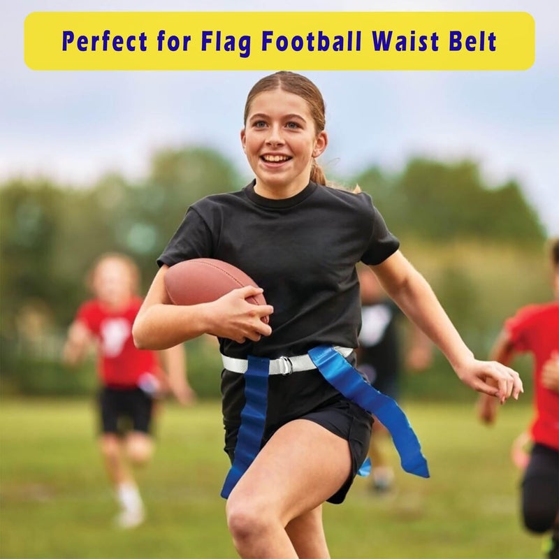 Clocean Web Football Belt with Two Stainless Steel D Rings 52' Football Pants Belt for Men Women Kids Youth Boys Girls - Image 4